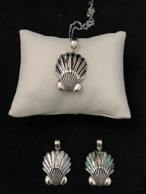 Sterling Silver Scallop Pendant