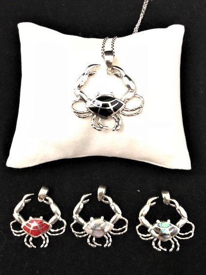 Sterling Silver Crab Pendant