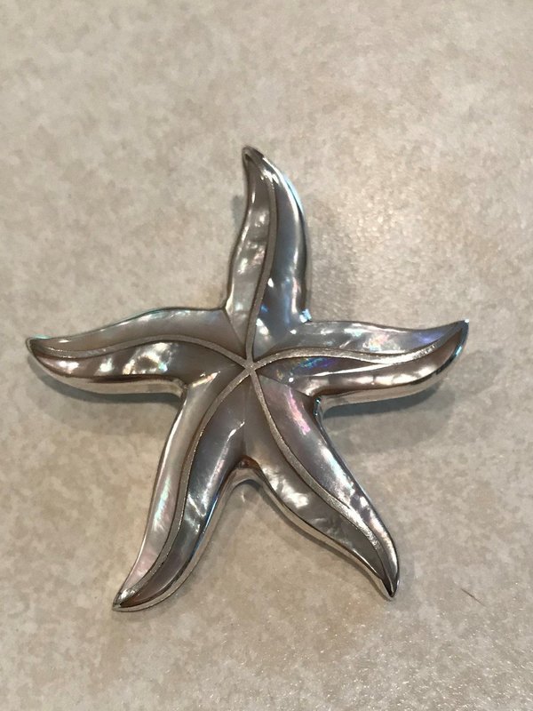 Sterling Silver Mother of Pearl Handmade Starfish