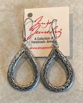 Sterling Silver Braid Design Earrings