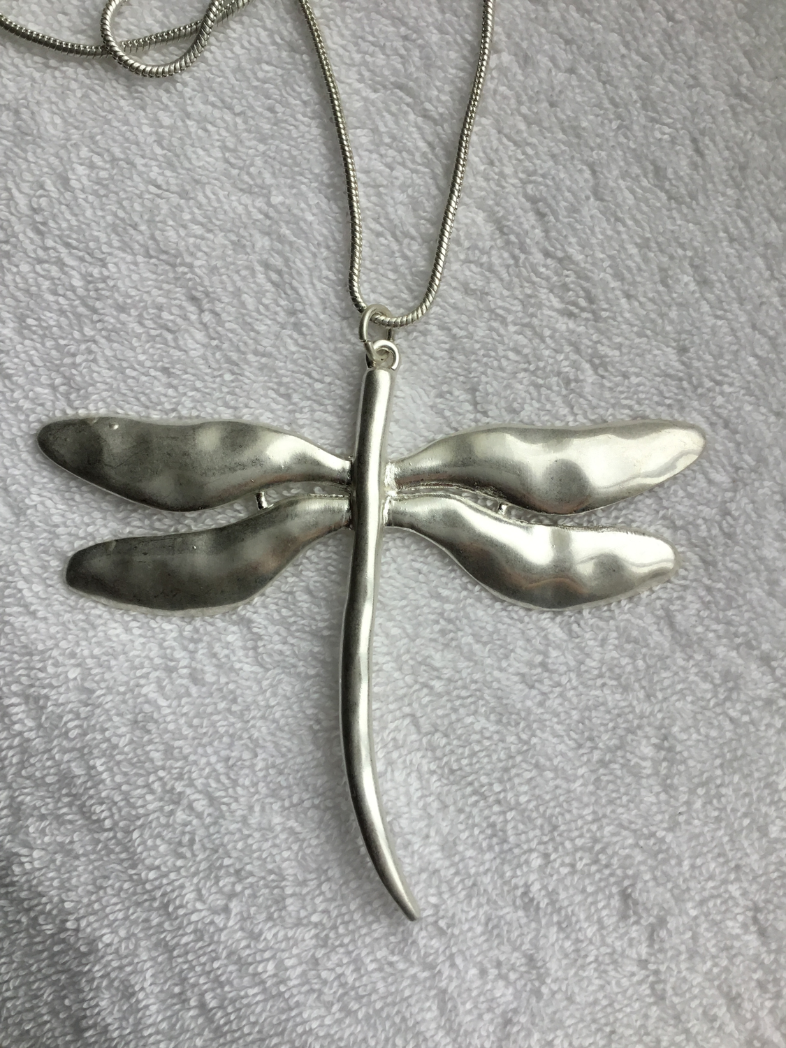 Wavy Dragonfly Long Necklace