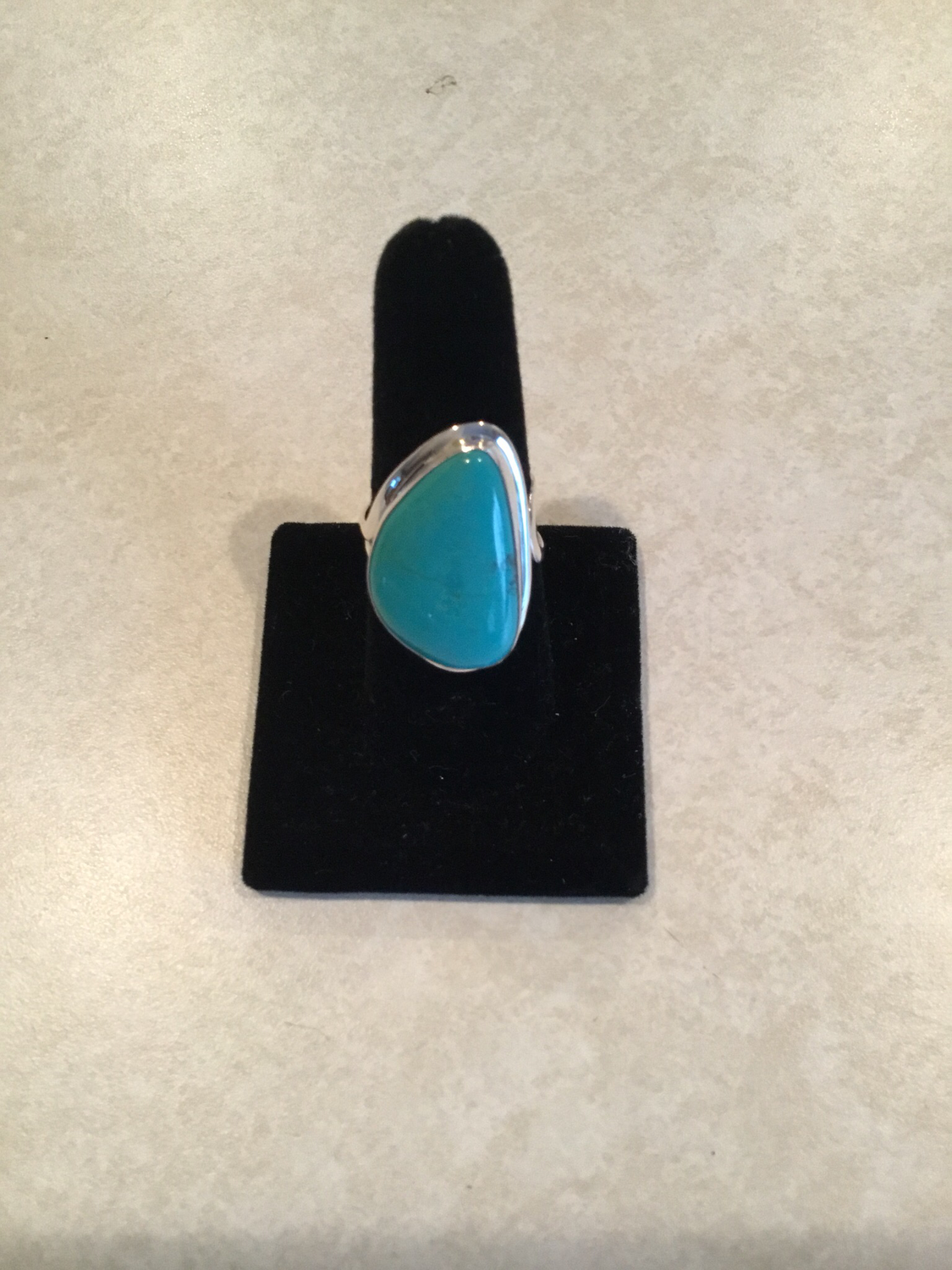 Sterling Silver Medium Abstract Turquoise Ring