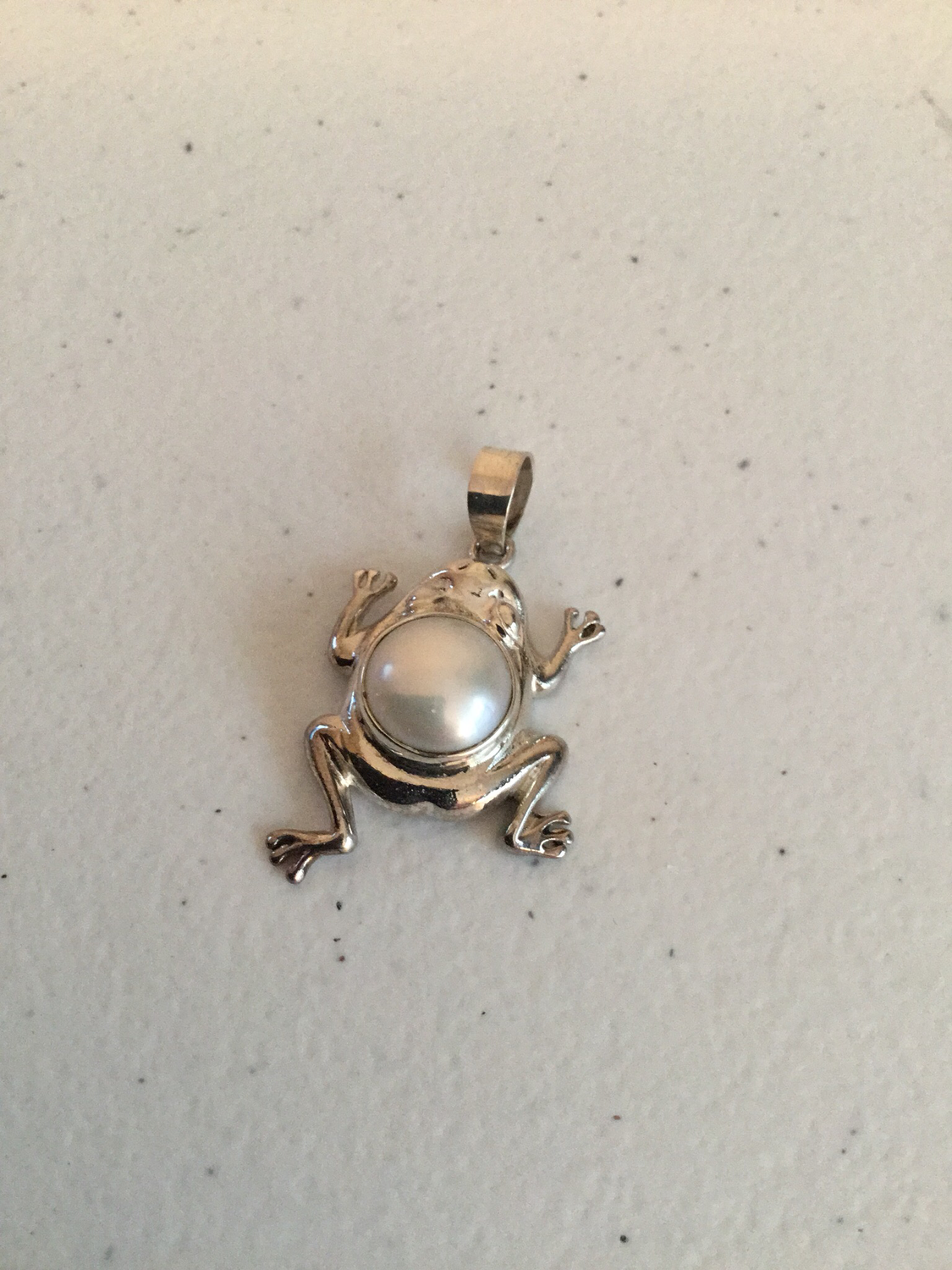 Sterling Silver Frog With Natural Gemstones