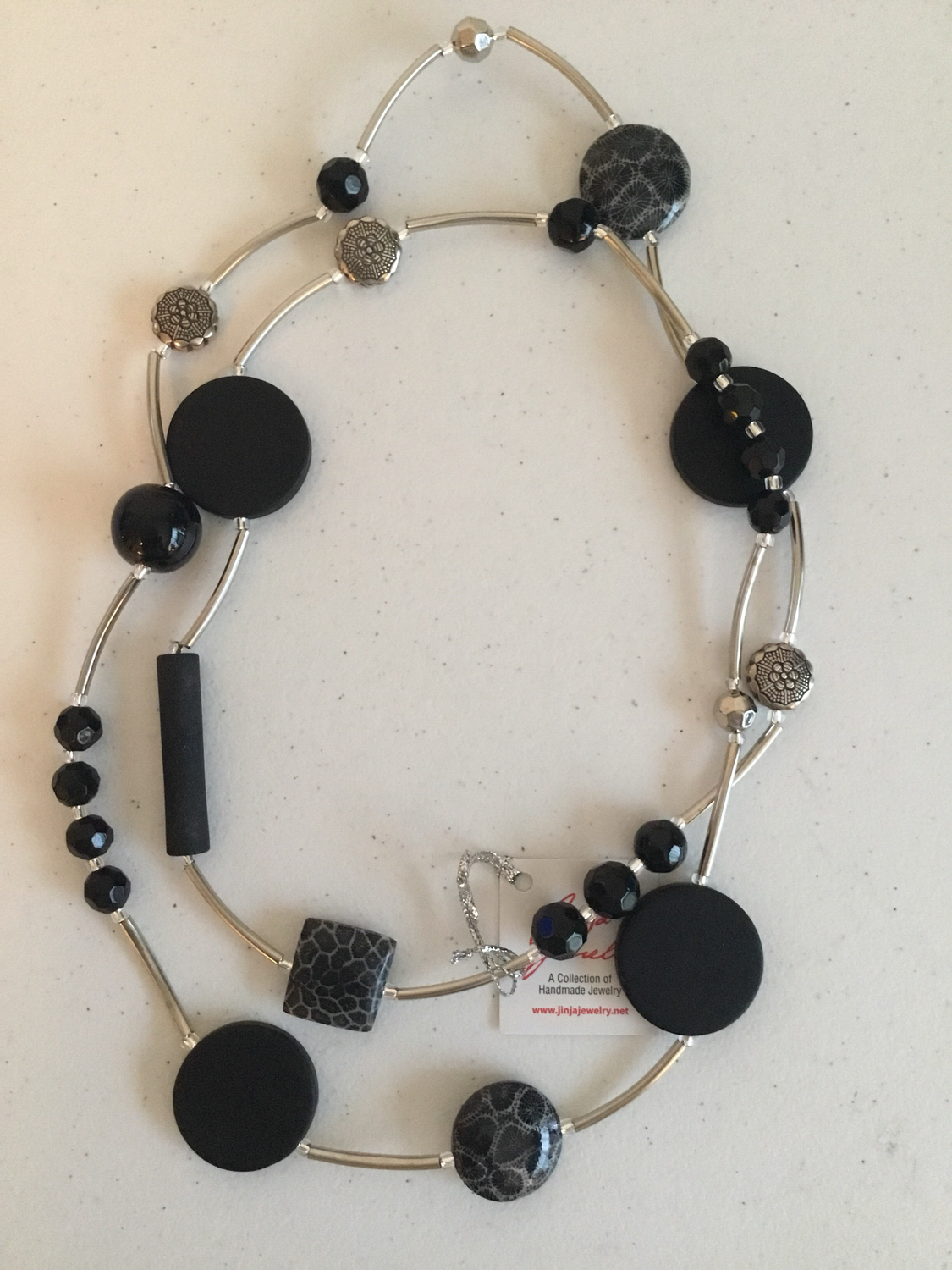 Black Coral Stainless Steel Necklace