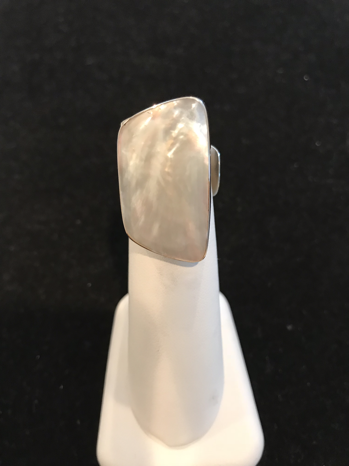 Sterling Silver Wide Angled Adjustable Ring