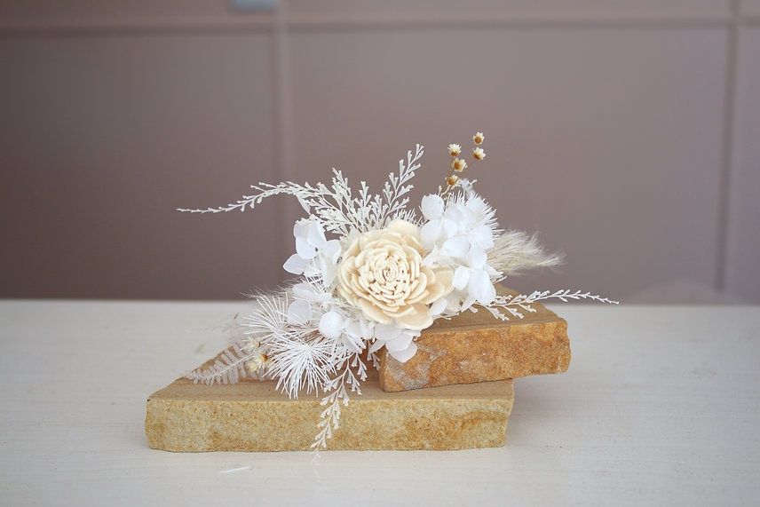 Everlasting Wrist Corsage &amp; Matching Boutonniere Set