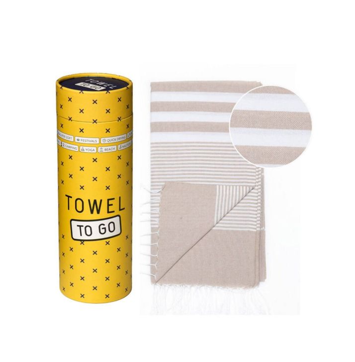 Towel To Go Beach Towels, Selections: Malibu Towel Beige