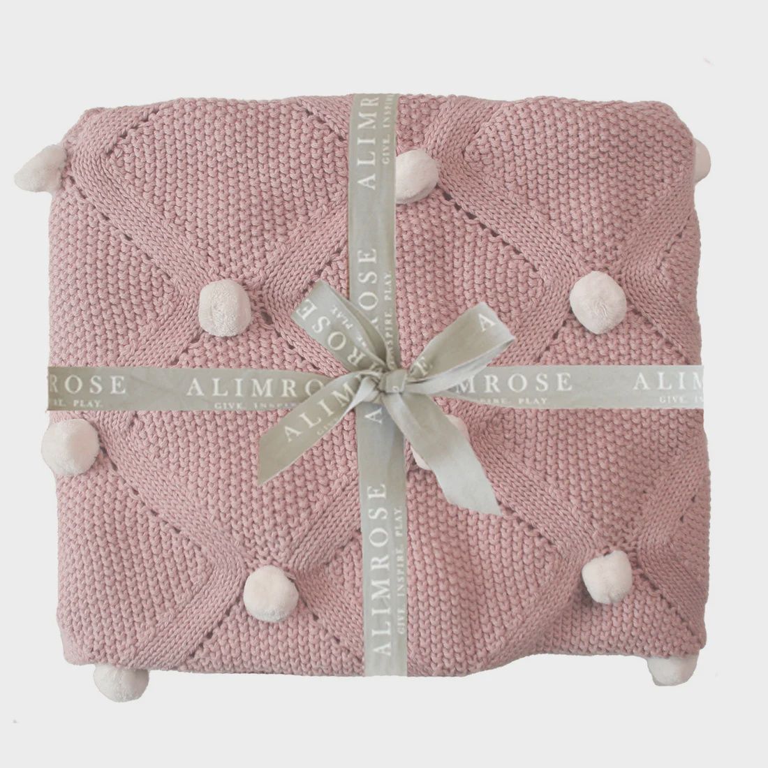 Baby Blankets, Selections: Pom Pom Baby Blanket Petal Ivory