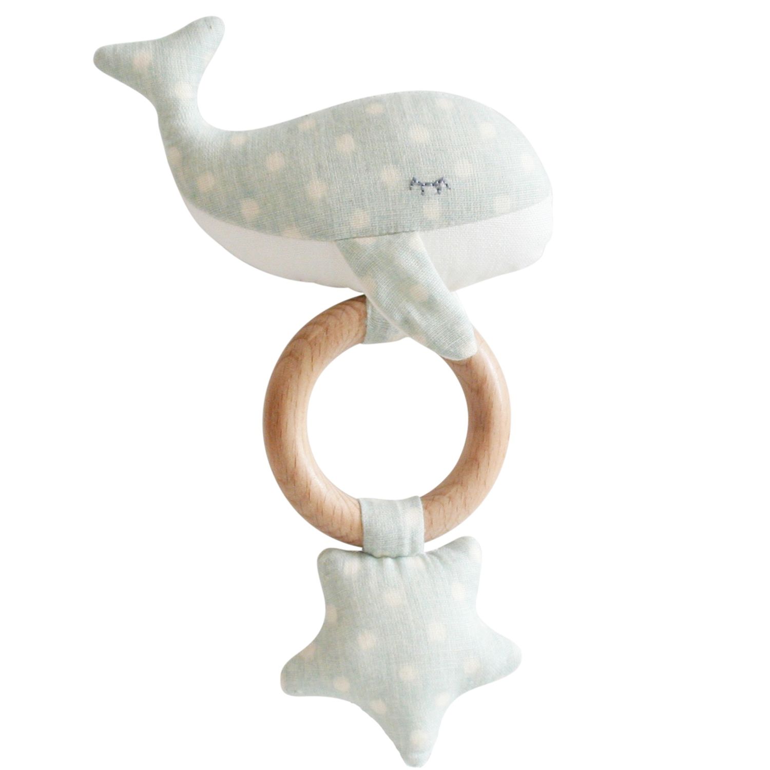 Teethers, Selections: Whale Star Teether Toy Duck Egg Blue