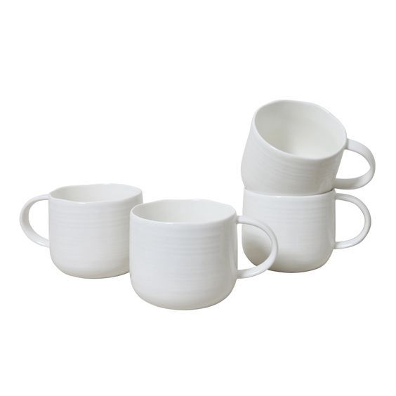 Robert Gordon At Home Mugs – Set of 4, Selections: Mug 4pck at home white