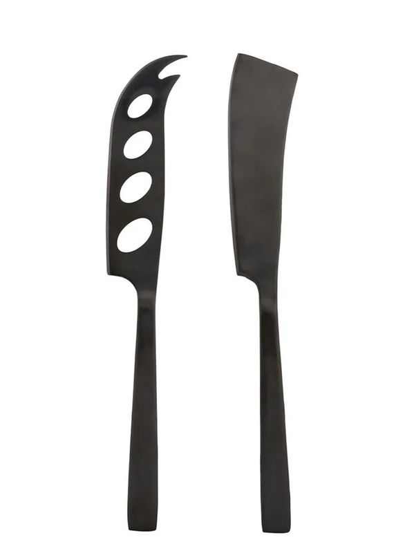 Satin Duo Cheese Knife Set| Black or Gold