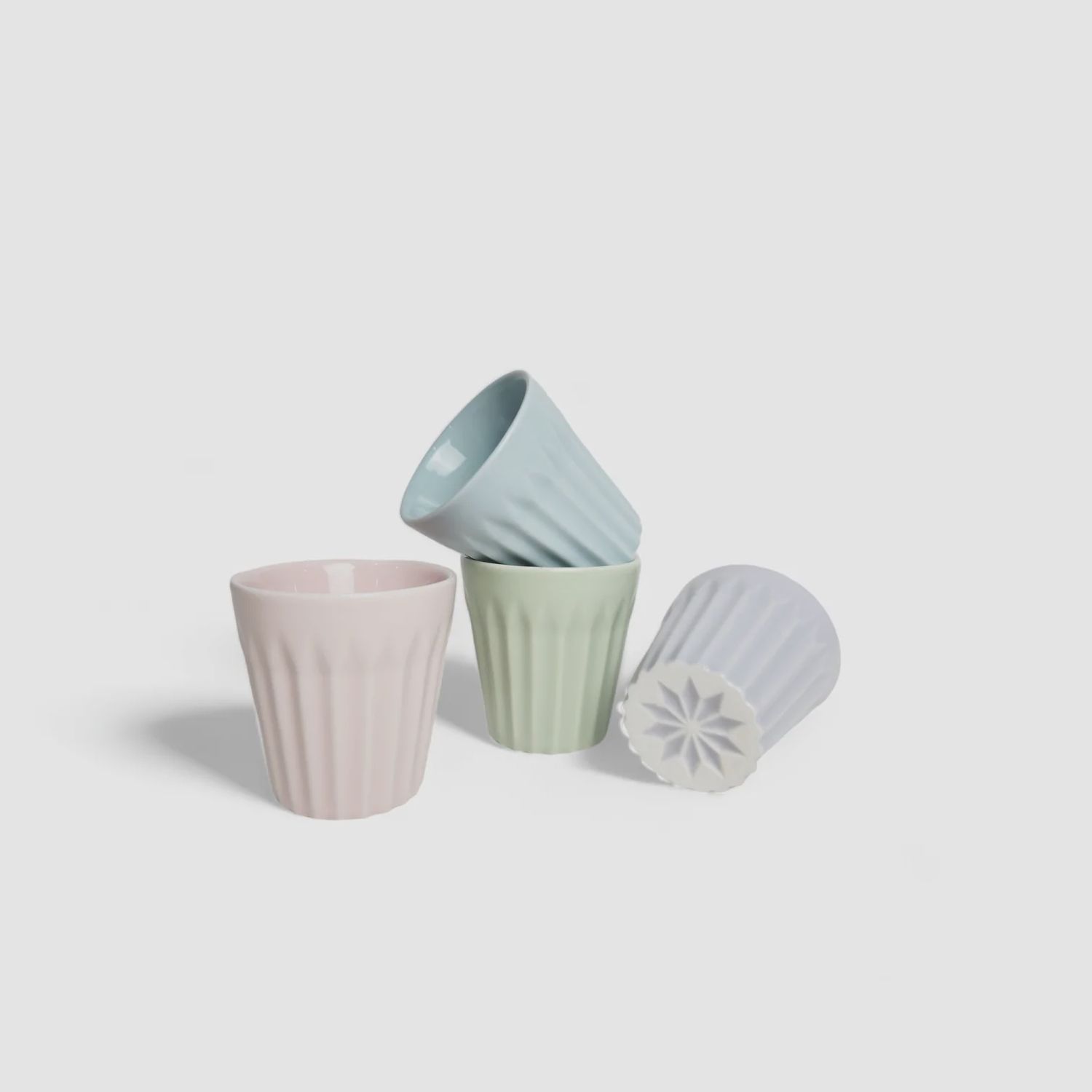 Matte Ceramic Espresso Cups, Selections: Multi-Colour Pastel