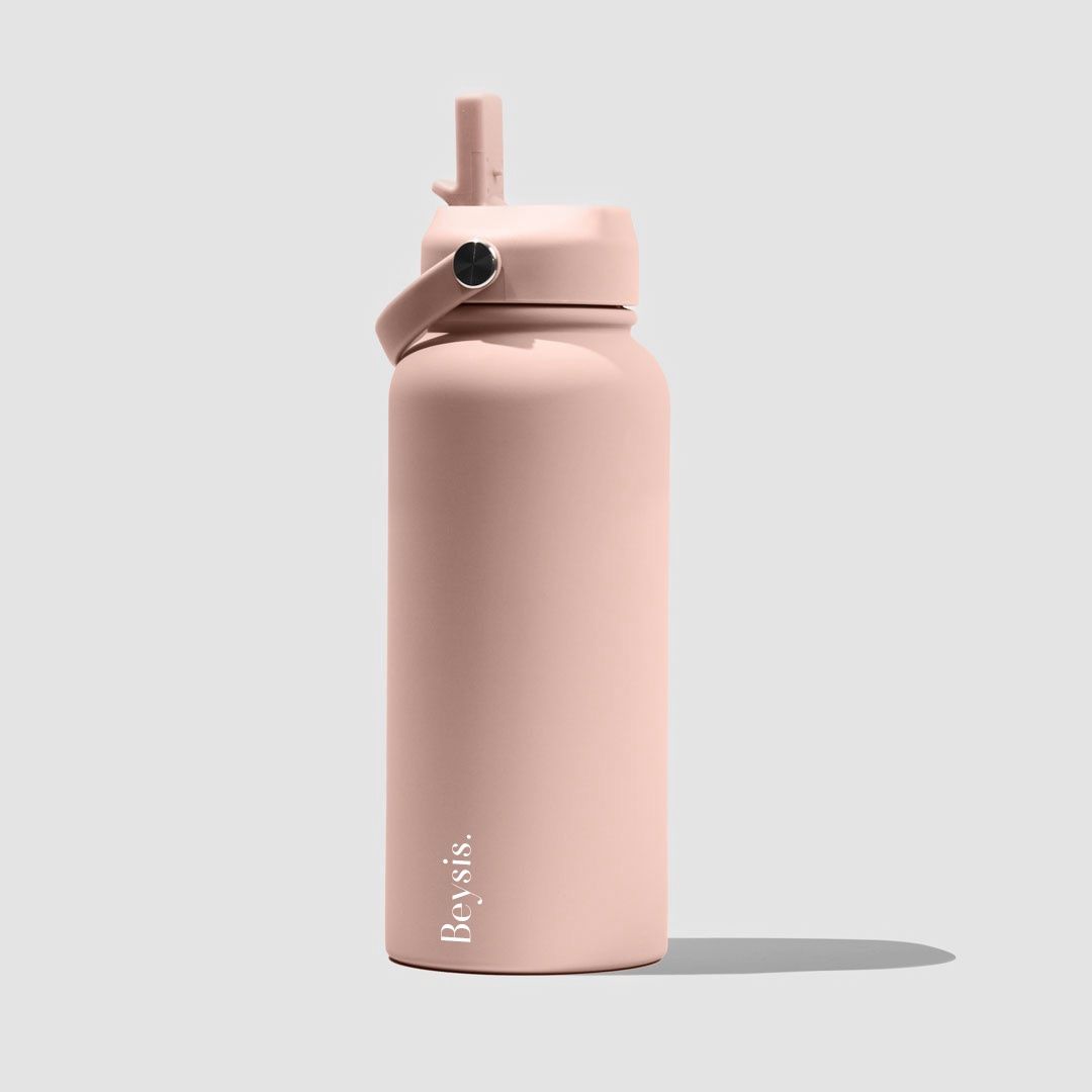 Beysis Water Bottle with Straw – 900 ml, Selections: Bottle w/ Straw 900ml - Blush