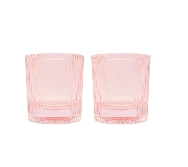 The Scout Lowball Glass – Set of 2 | Assorted Colours, Selections: Blush