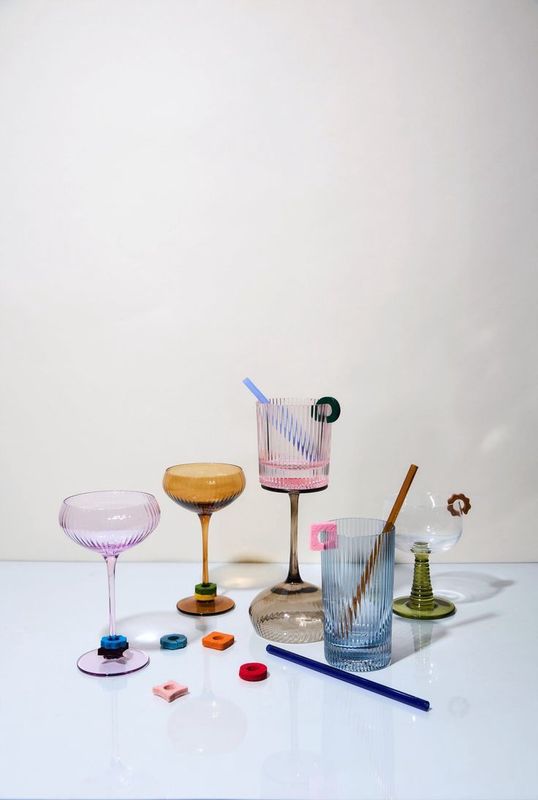 The Lou Coupe Glass – Set of 2 | Assorted Colours