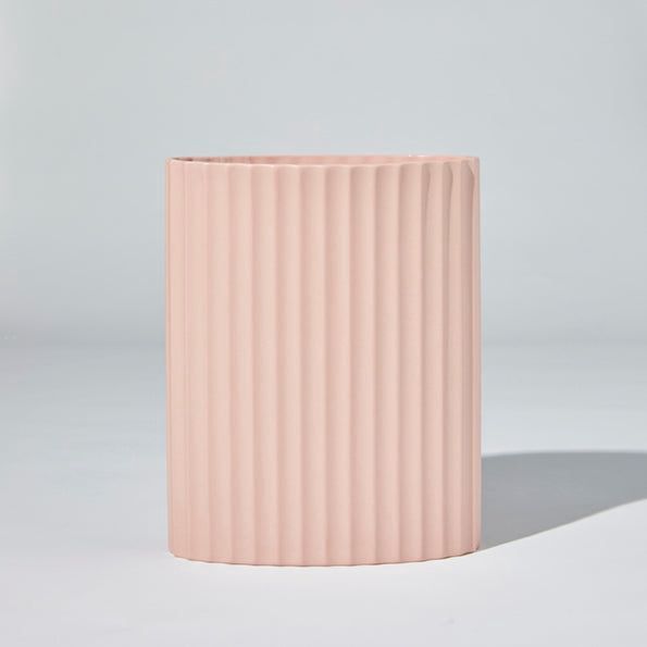 Ripple Oval Vase, Selections: Ripple Oval Vase Icy Pink - Large