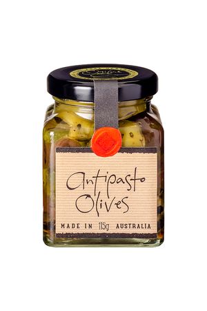 Ogilvie &amp; Co Antipasto Olives, Size: 120g