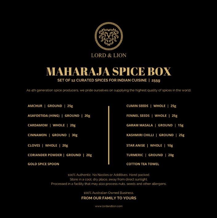 Lord &amp; Lion Spice Box | Maharaja or Lankan