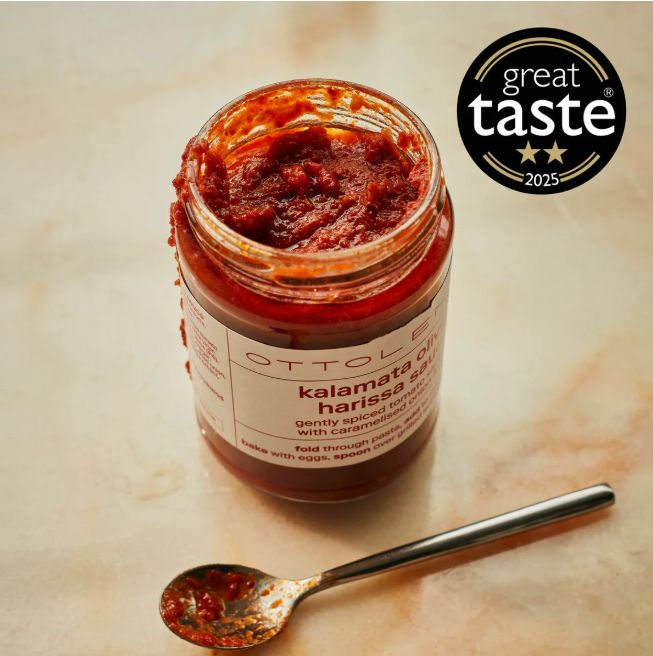 Ottolenghi Condiments &amp; Cooking Sauces, Selections: Kalamata Olive &amp; Harissa Sauce 350g