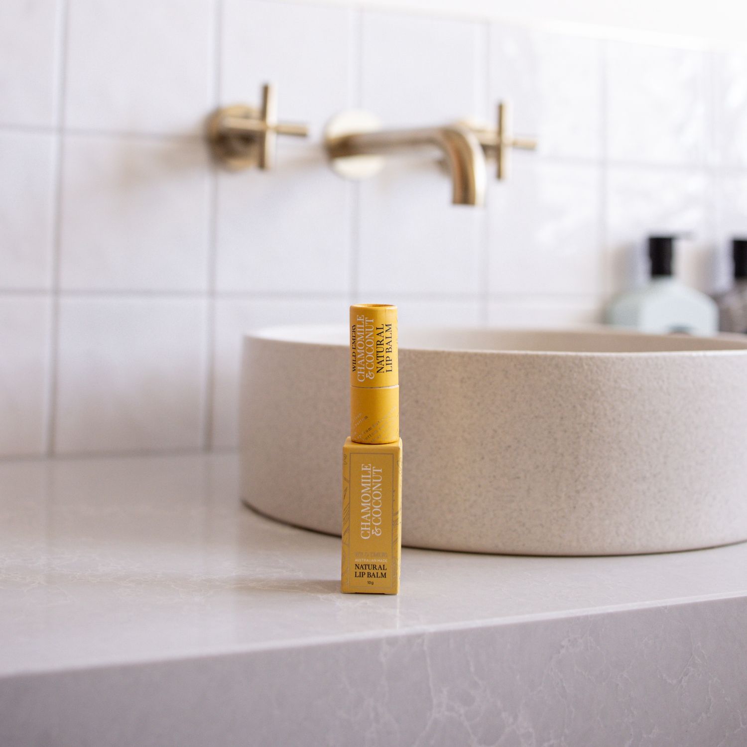 Natural Lip Balm, Scent: Chamomile &amp; Coconut