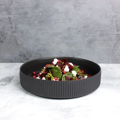 Matte Ceramic Salad Bowl - Black or White