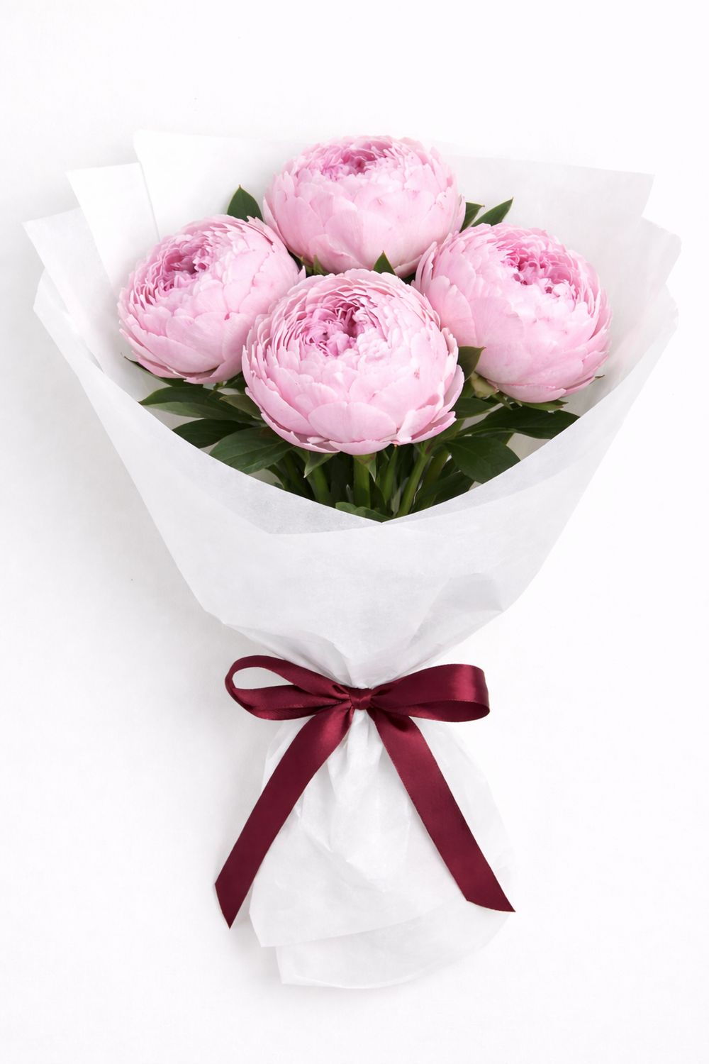 Valentine's Day Pink Peony Bouquet, Selections: Soft Pink Peonies