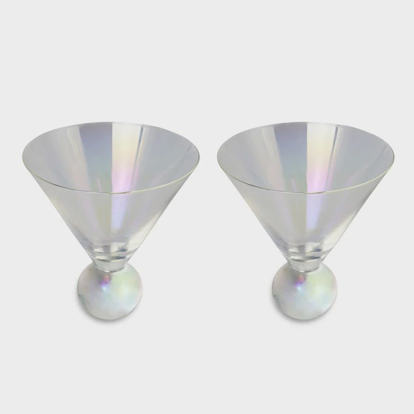 Aura Martini Glasses, Selections: Aura Iridescent Martini Glasses