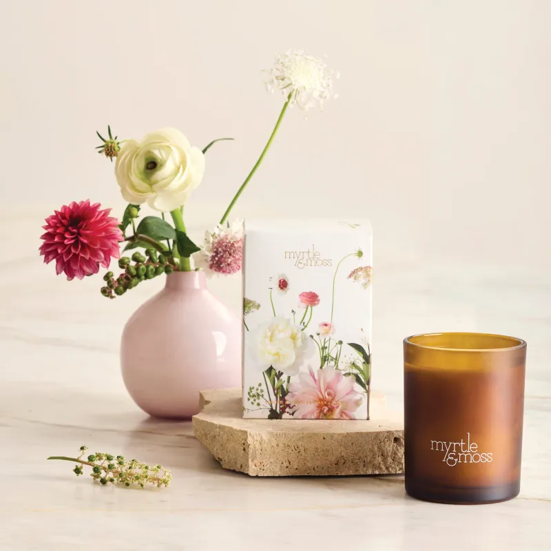 Myrtle &amp; Moss / Blackcurrant, Orange, Geranium, Ylang Ylang Candle