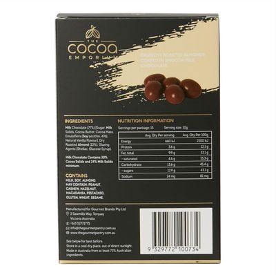 The Cocoa Emporium Milk Chocolate Roasted Almonds 180g