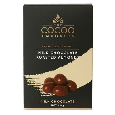 The Cocoa Emporium Milk Chocolate Roasted Almonds 180g