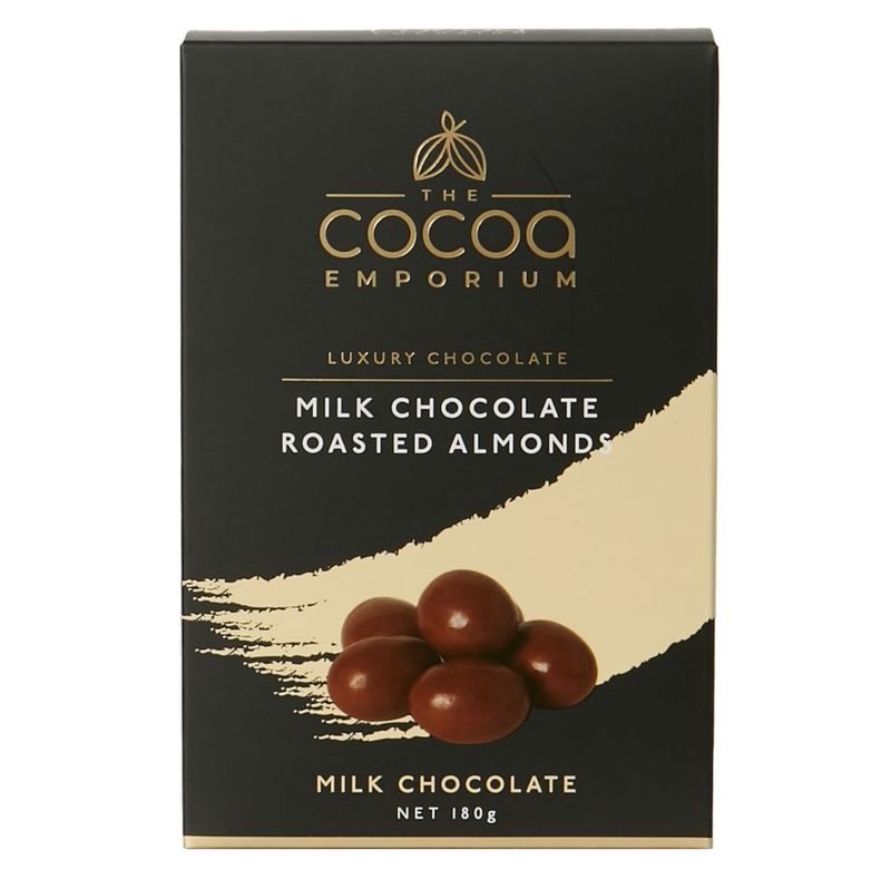 The Cocoa Emporium Milk Chocolate Roasted Almonds 180g