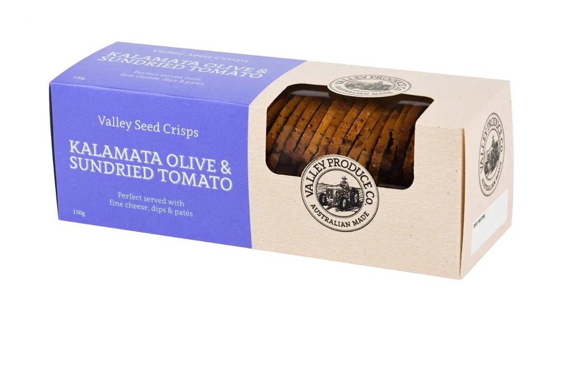 Valley Seed Crisps 150g, Flavour: Olive &amp; Sundried Tomato