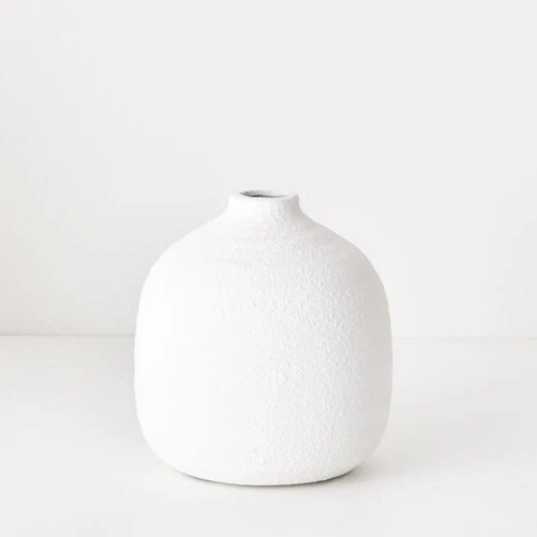 Bowie Vase White 8.5cmh x 10cmd
