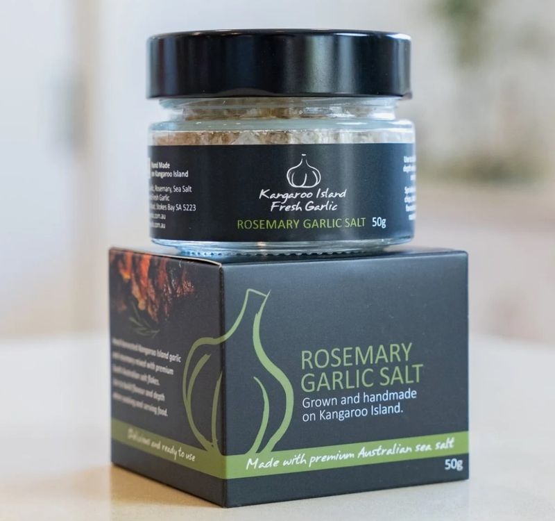 Kangaroo Island Fresh Garlic - Rosemary Garlic Salt Flakes 50g