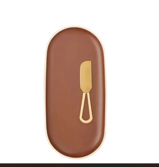 Paxton Plate and Cheese Knife 2pc set