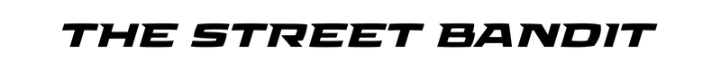 Biała naklejka na szybę "THE STREET BANDIT"