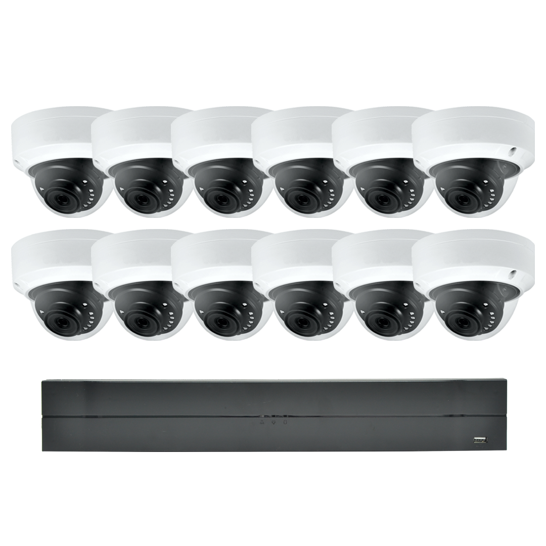 Empower-Series Video Security Bundle - One 16-Channel 4K Lite NVR & Twelve 6 MP Fixed Mini Dome IP Cameras with IR Empower-Series Video Security Bundle - One 16-Channel 4K Lite NVR & Twelve 6 MP Fixed Mini Dome IP Cameras with IR