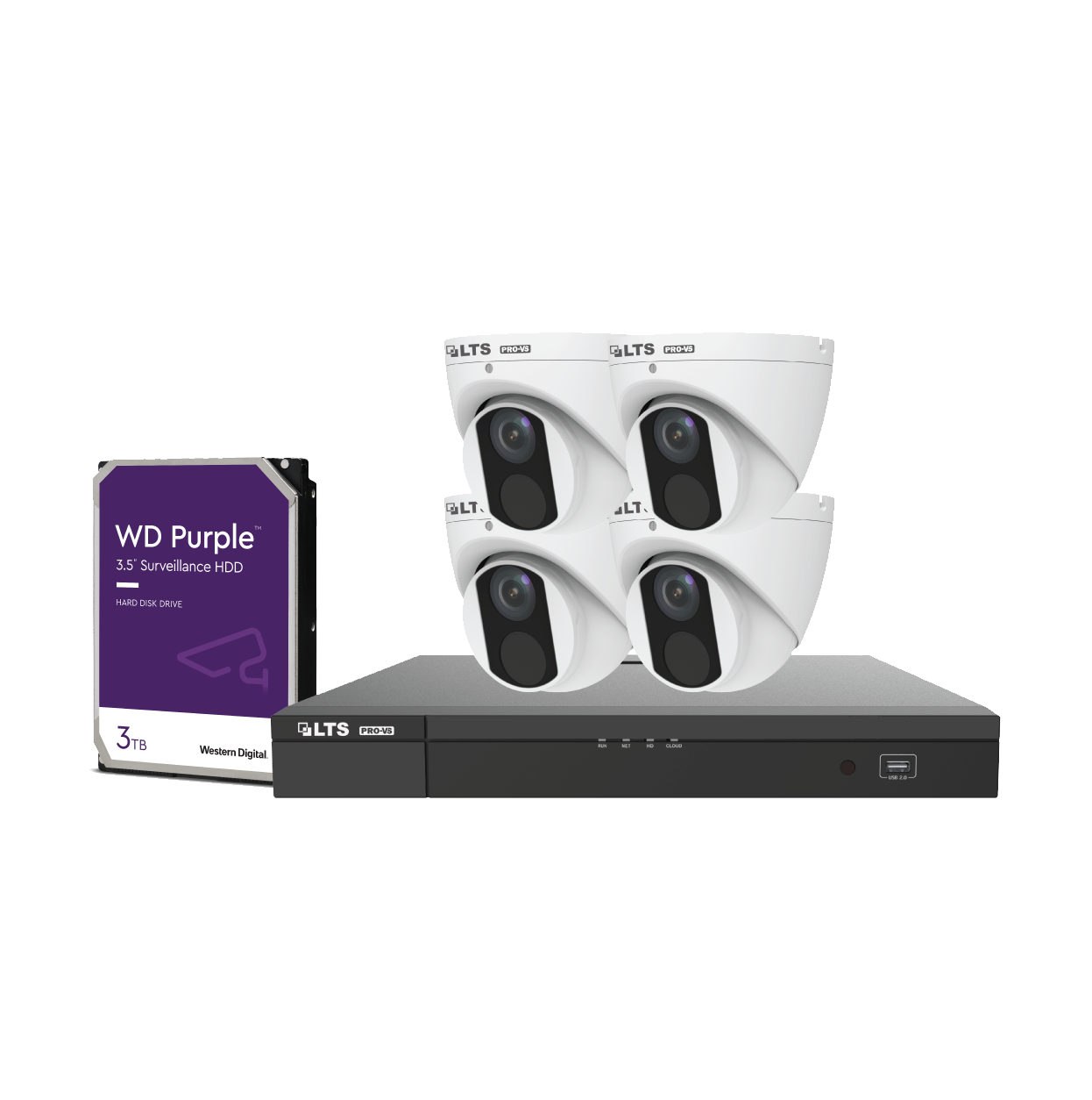 Video Security Bundle – Four Pro-VS 4 MP IP Fixed Turret Cameras (VSIP3442W-28MA), One Pro-VS 8-Channel NVR (VSN7208-P8), & One Western Digital Purple 3 TB Hard Drive (DHWD30PURX) Video Security Bundle – Four Pro-VS 4 MP IP Fixed Turret Cameras (VSIP3442W-28MA), One Pro-VS 8-Channel NVR (VSN7208-P8), & One Western Digital Purple 3 TB Hard Drive (DHWD30PURX)
