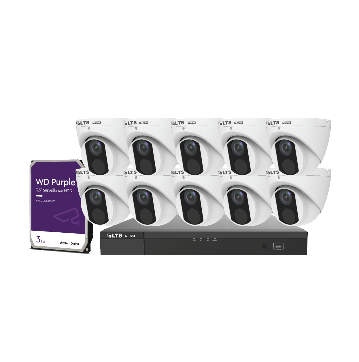 Video Security Bundle – Ten Pro-VS 4 MP Fixed Turret IP Cameras (VSIP3442W-28MA), One Pro-VS 16-Channel NVR (VSN7216-P16), & One Western Digital Purple 3 TB Hard Drive (DHWD30PURX) Video Security Bundle – Ten Pro-VS 4 MP Fixed Turret IP Cameras (VSIP3442W-28MA), One Pro-VS 16-Channel NVR (VSN7216-P16), & One Western Digital Purple 3 TB Hard Drive (DHWD30PURX)