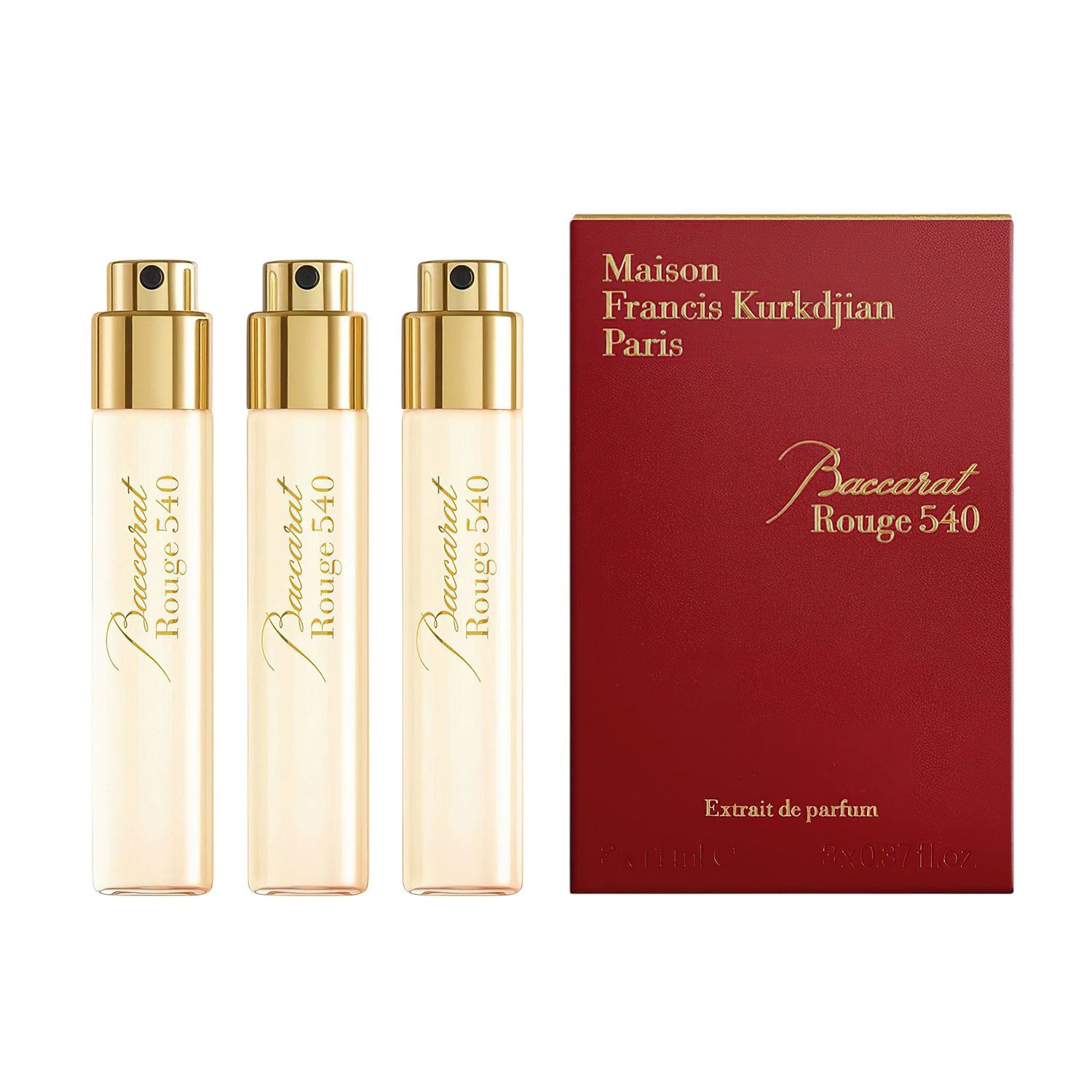 Baccarat Rouge 540, Extract de Parfum, Unisex - 3 x 11ml