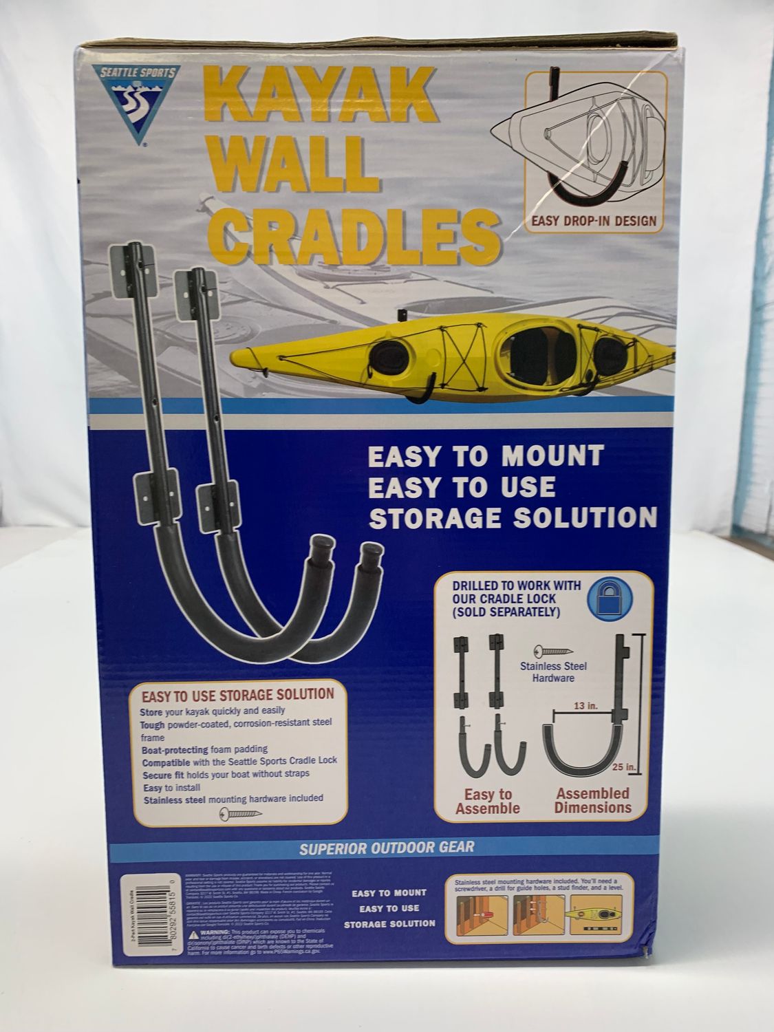 Seattle Sports Kayak Wall Cradles