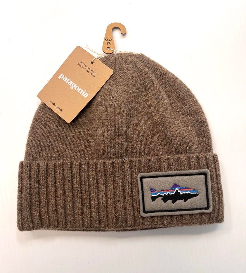 Patagonia Brodeo Beanie Fitz Roy Trout Patch Ash Tan FPAT