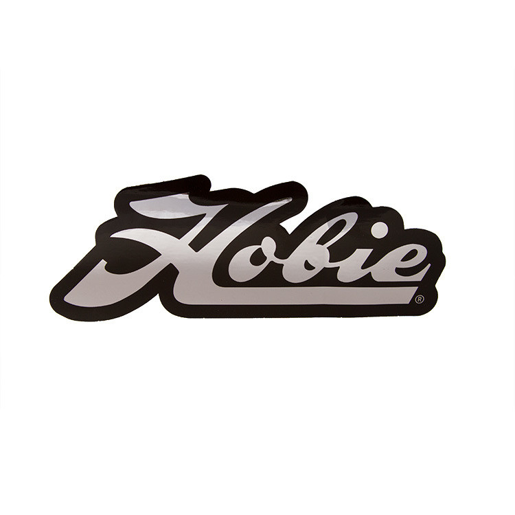 DECAL, HOBIE SCRIPT CHROME/BLK