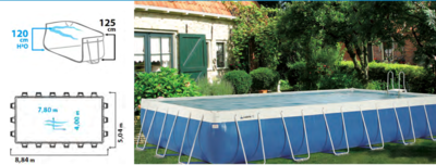 Piscine Kit Classic L.7.80 X L.4.00 X H.1.20M