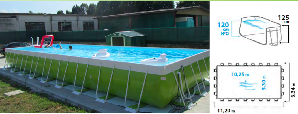 Piscine Kit POP! L.10.25 X L.5.30 X H.1.20M