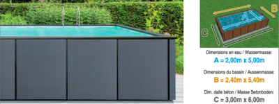 Piscine Dolcevita Rattan L.2m x L.5m