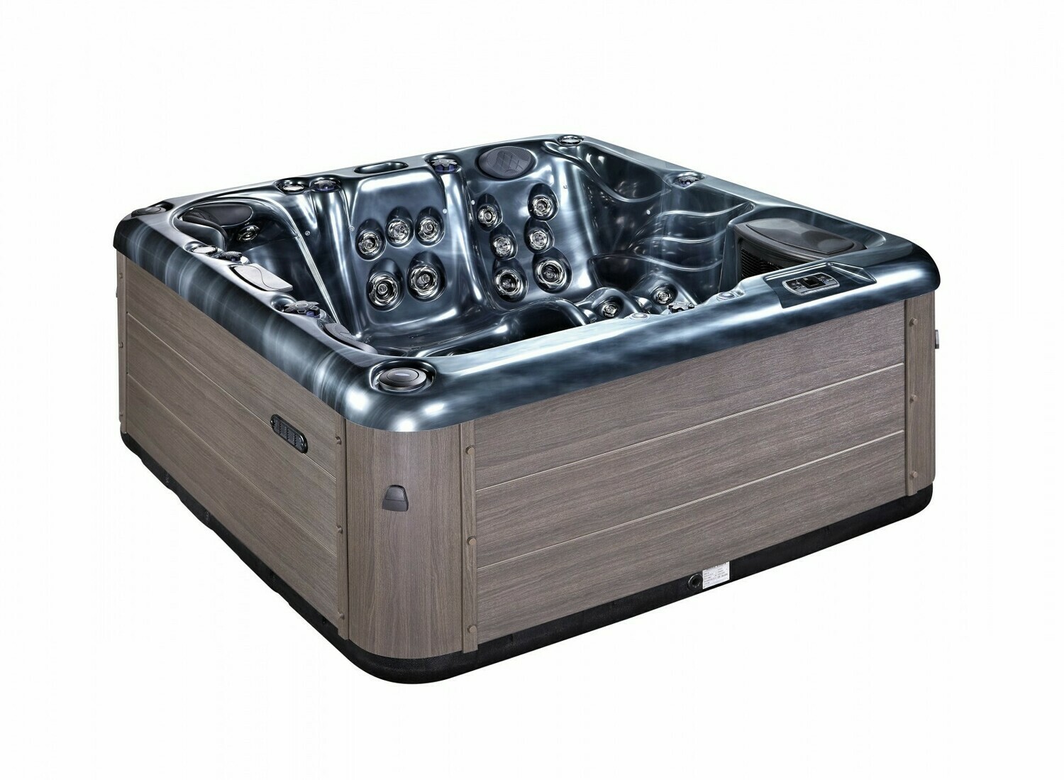 Spas Enjoy 6 /200cm x 200cm 6places 13Amp Plug &amp; Play, Couleur intérieur &amp; Gris extérieur: Odyssée OEM 6 Plug &amp; Play