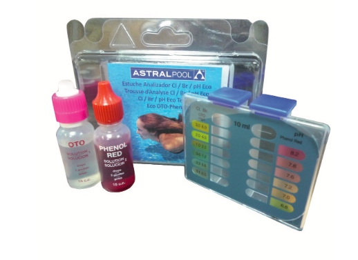 Testeur Piscine Chlore Total, Brome, pH