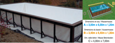 Piscine Dolcevita NAKED L.3m x L.6m
