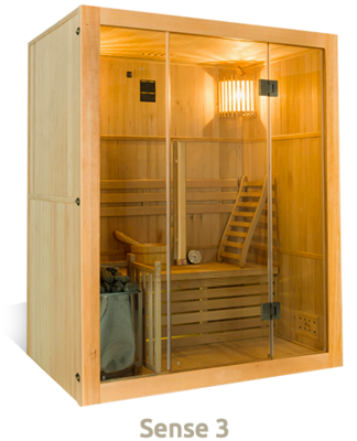 Sauna panoramique Sense 3 personnes